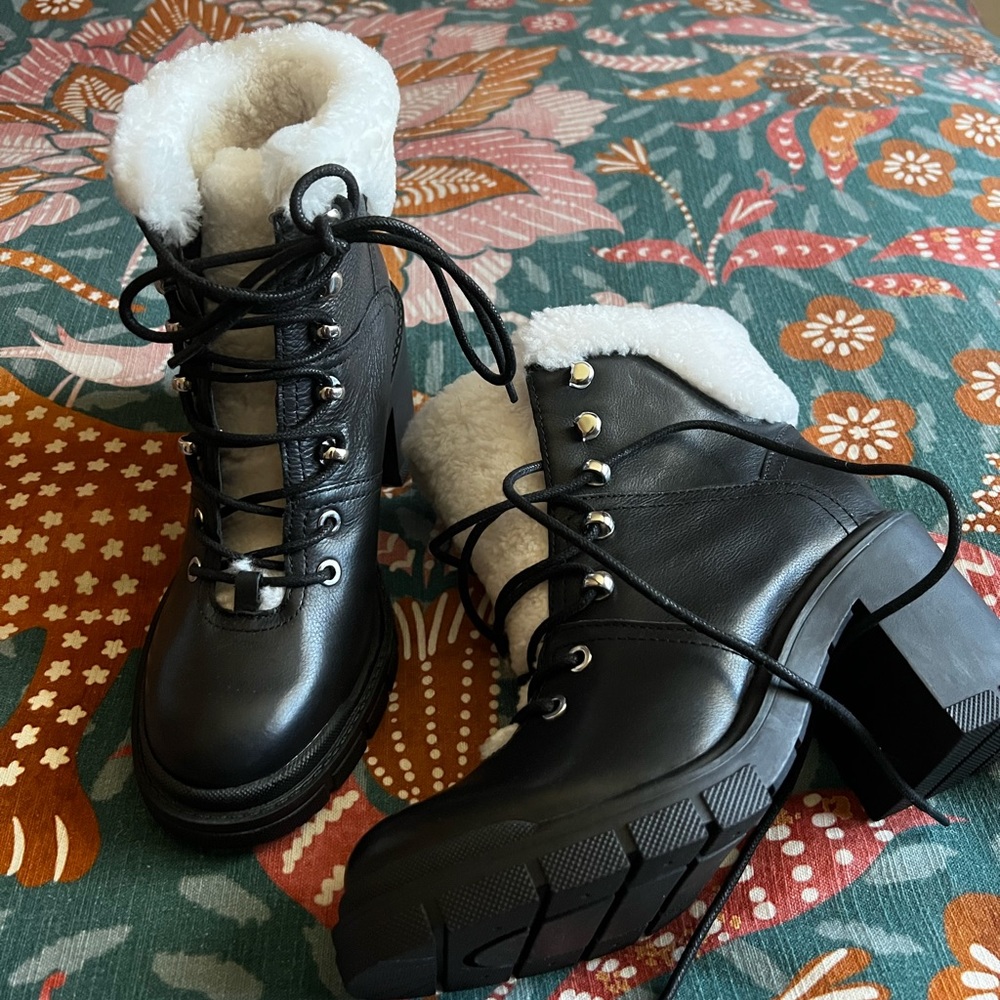 Marc Fisher sheep fur bootie